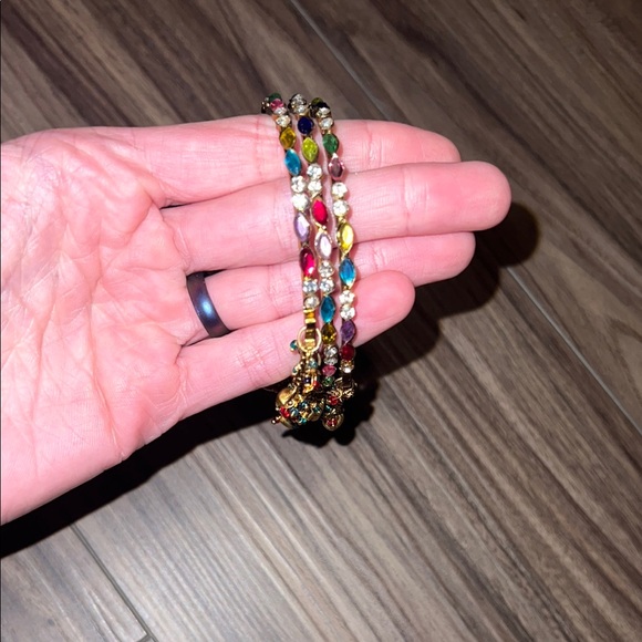 Elegant Gold Multicolor Bangles - Picture 6 of 14